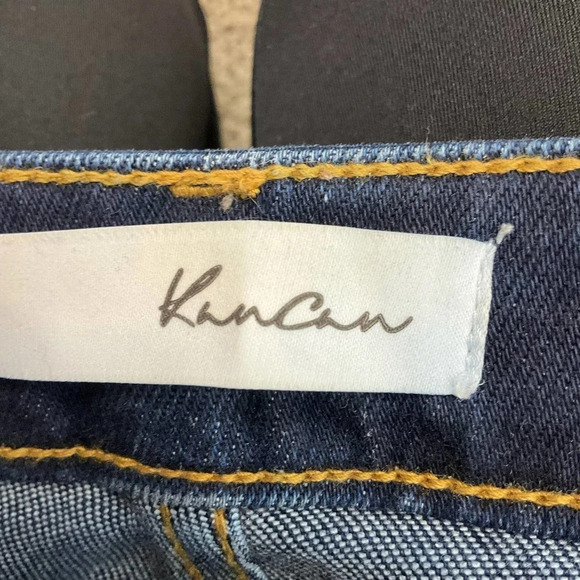 KanCan Charcoal Ankle Straight High Rise Ripped Jean - Picture 3 of 4